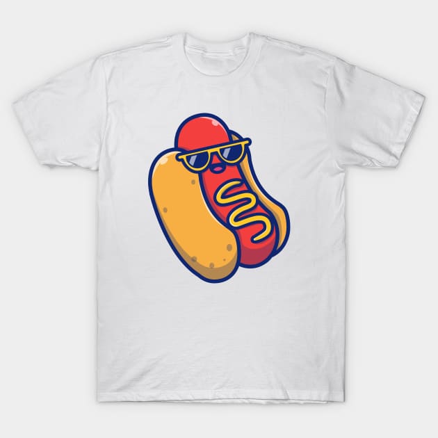 Cute Cool Hotdog T-Shirt by Catalyst Labs